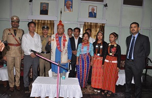 The Governor of Arunachal Pradesh Shri P.B. Acharya in a public meeting  at Longding, Longding District on 28th August 2017